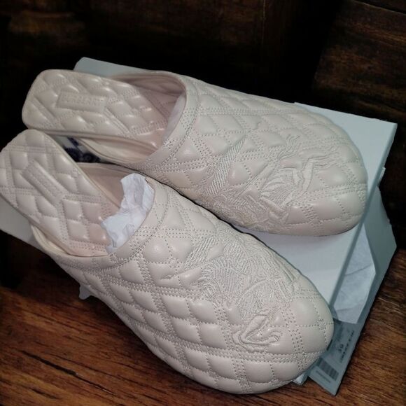 Burberry EKD Embroidered Quilted Mules New In Box , Dust bag With COA - Picture 3 of 11